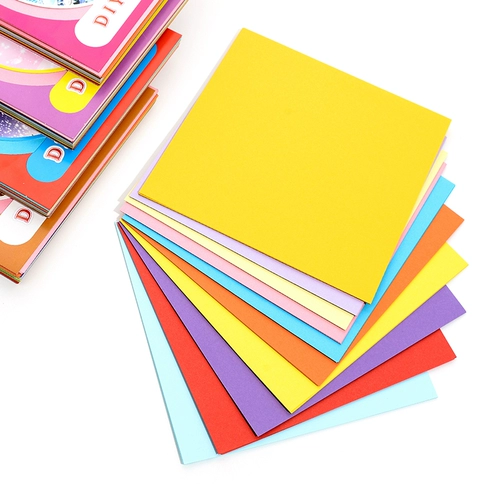 Оригами, квадратный детский комплект для школьников ручной работы, картон для детского сада, складные поделки из бумаги, DIY, 3-5-6 лет