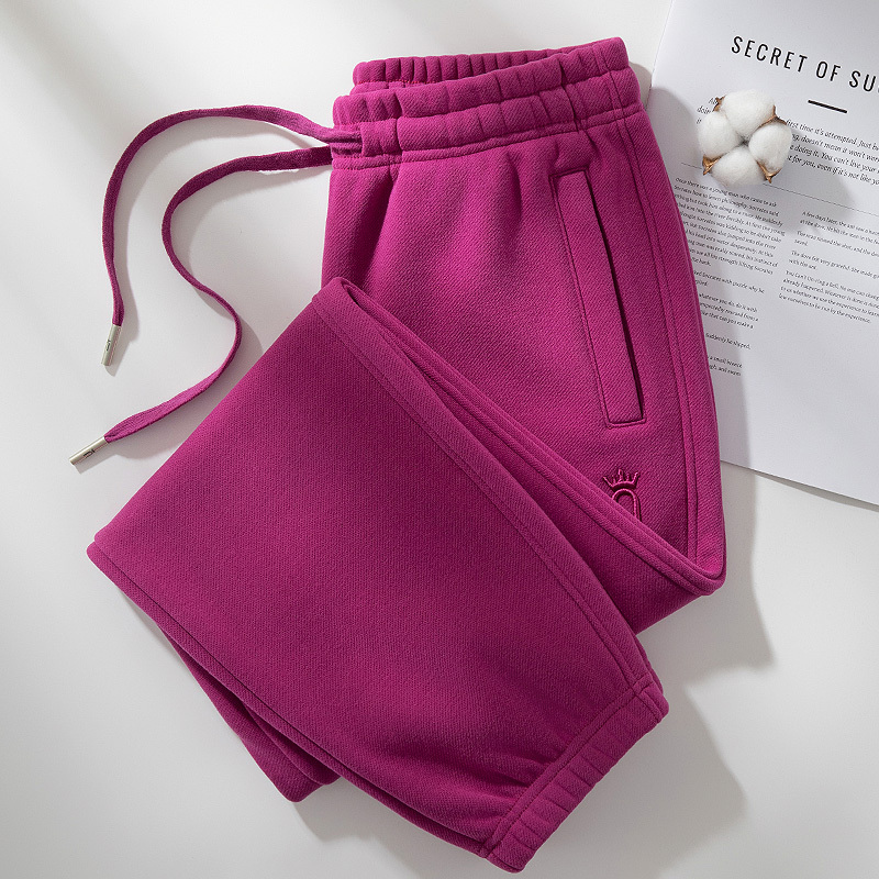 2026 New Fleece-Lined Sweatpants for Women, Autumn and Winter Dragon Fruit Color Sweatpants, Spring and Autumn High-Waisted Cropped Pants for Women 2026 New Fleece-Lined Sweatpants for Women, Autumn and Winter Dragon Fruit Color Sweatpants, Spring and Autumn High-Waisted Cropped Pants for Women