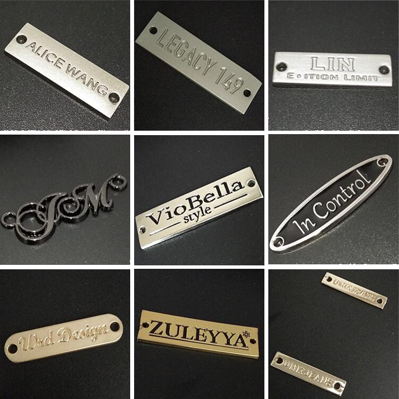 Custom Metal Signage Zinc Alloy Nameplate Clothing Small Signage Clothing Signage LOGO Board Iron Brand Trademark