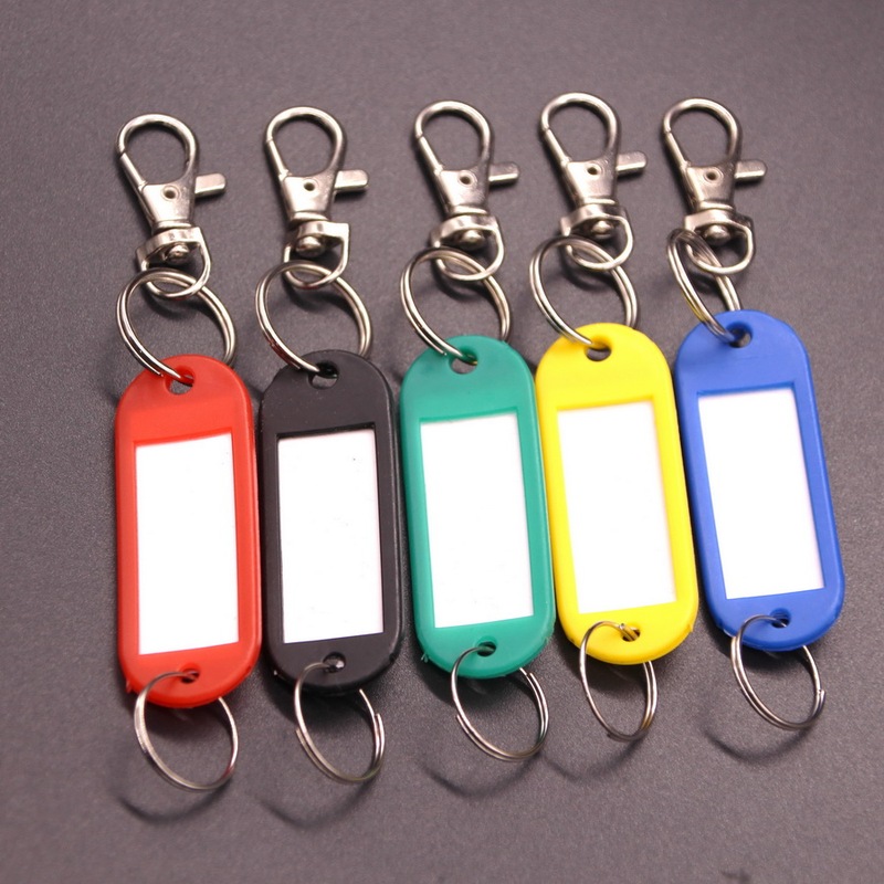 Key Tag with Easy-To-Remove Lobster Clasp Hook, Identification Tag, Key Board, Movable Buckle Ring, Key Board with String, Round Ring Disc