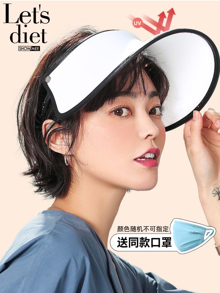 South Korea's Lets diet sunscreen female anti-UV riding electric car big hat-hat with sun-shading cap