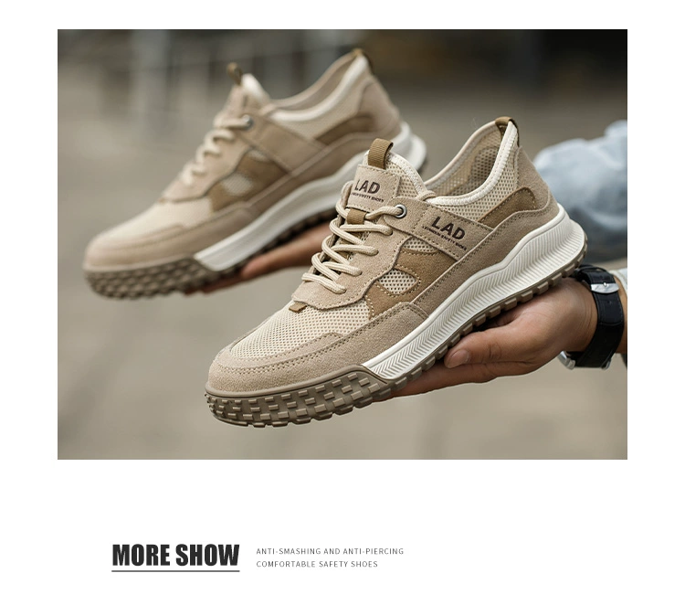 Labor protection shoes for men, winter fashion, steel toe, anti-smash, anti-puncture, breathable, anti-odor, comfortable, soft sole, construction site old protection work