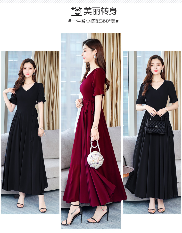 Váy nữ mùa hè 2019 mới dành cho nữ dài phần phổ biến Váy voan dài cổ tích siêu cổ tích mùa hè ngọt ngào - Váy eo cao váy trắng nhún eo	