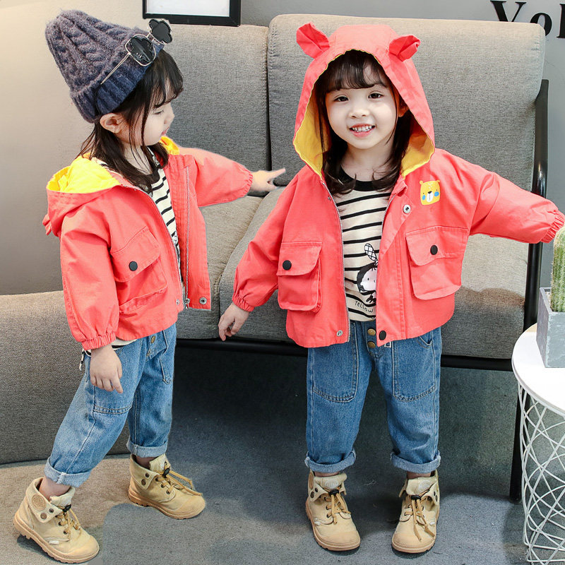 2020 baby autumn clothing new 0-1-2-3-4 year old girl windcoat jacket double Korean version baby blouses spring autumn