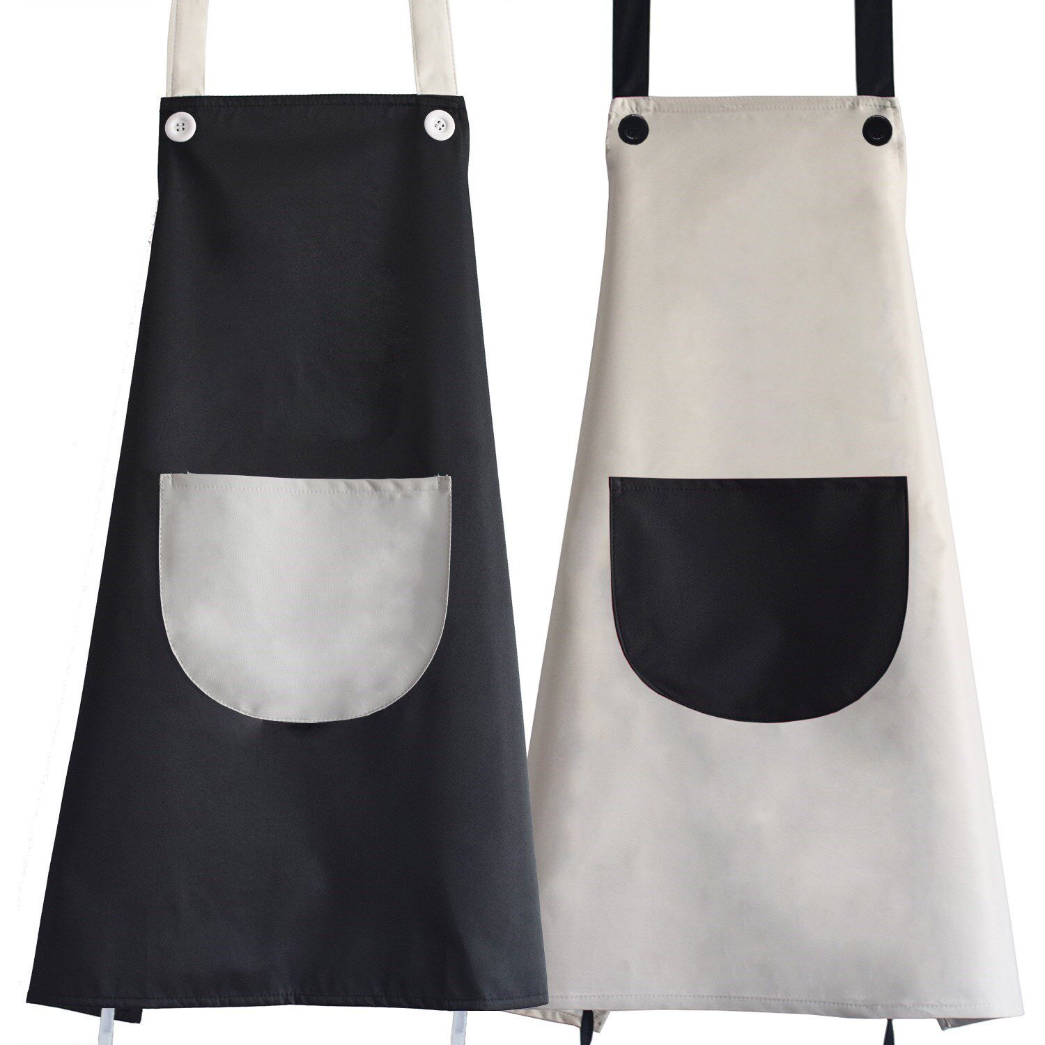 Apron waterproof home good-looking personality with kitchen oil painting art clothing around hot pot shop simple flower