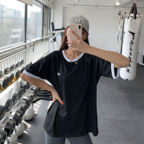 Sports T-shirts short sleeve dry sweater large-size running fitness suit in sleeve-sleeved summer thin half-sleeve yoga suit