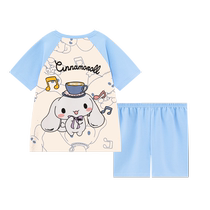 Childrens pajamas girls summer pure cotton short-sleeved suits big children little girls baby cinnamon dogs home clothes summer