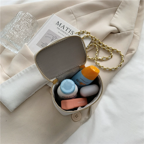 Бордовая маленькая сумка через плечо, цепь, коробка для невесты, премиум класс, на цепочке