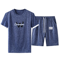 [Короткие рукавы+шорты] W модель-деним-синий