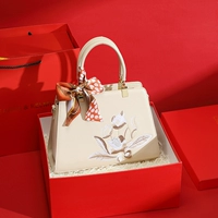 Белая красная подарочная коробка, подарок на день рождения