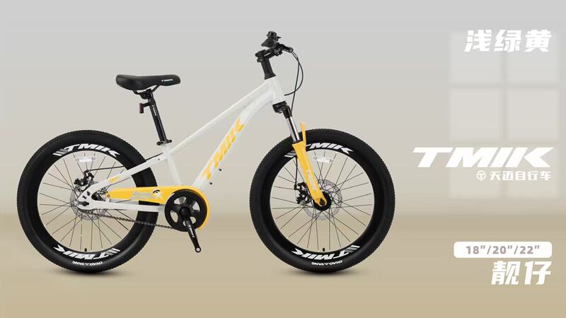 Tmik Tianmai Liangzai Kidsren's Mountain Bike 18/20/ 22inch Shock-Absorbing Disc Brake Single-Speed Bicycle 3-10 Years Old
