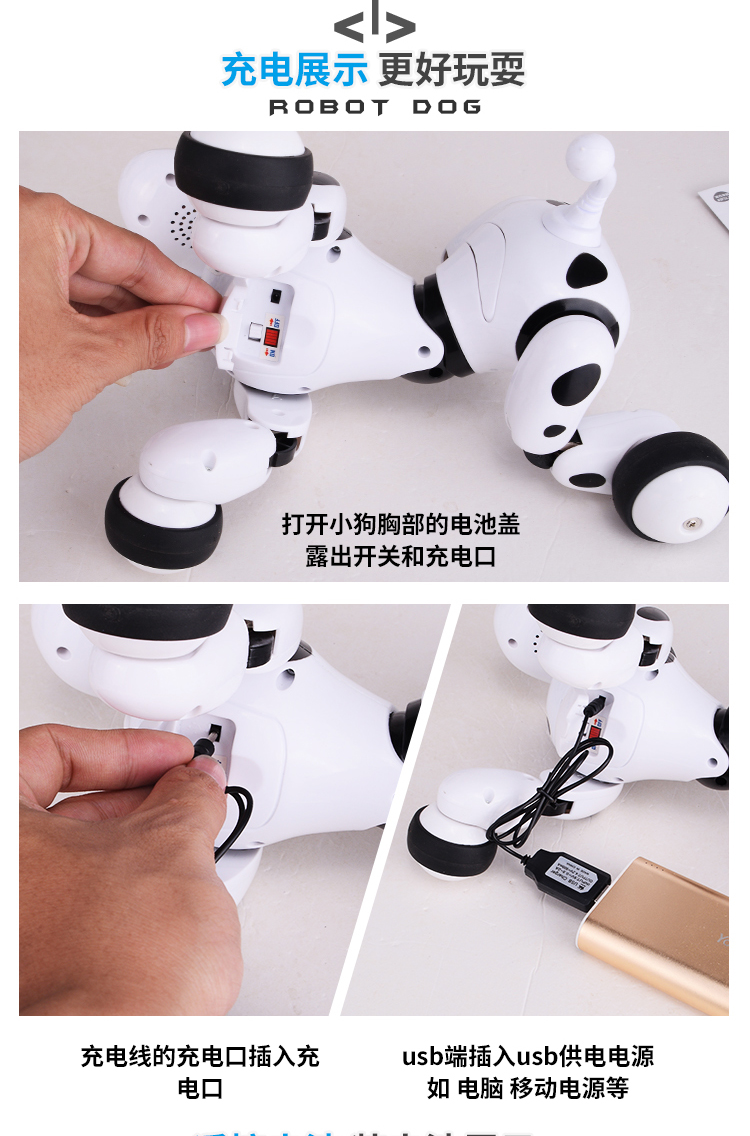 Robot con chó đối thoại sẽ đi bộ ca hát thông minh robot điều khiển từ xa con chó đồ chơi 3-6 tuổi 1-2 chàng trai