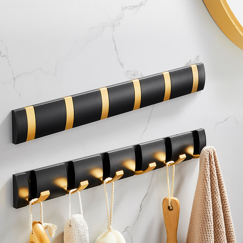 Makeup Room Towel Hook Invisible Hanging Clothes Hook Free of perforated wall-mounted wall row of bathroom cloister clothing Dress Hood