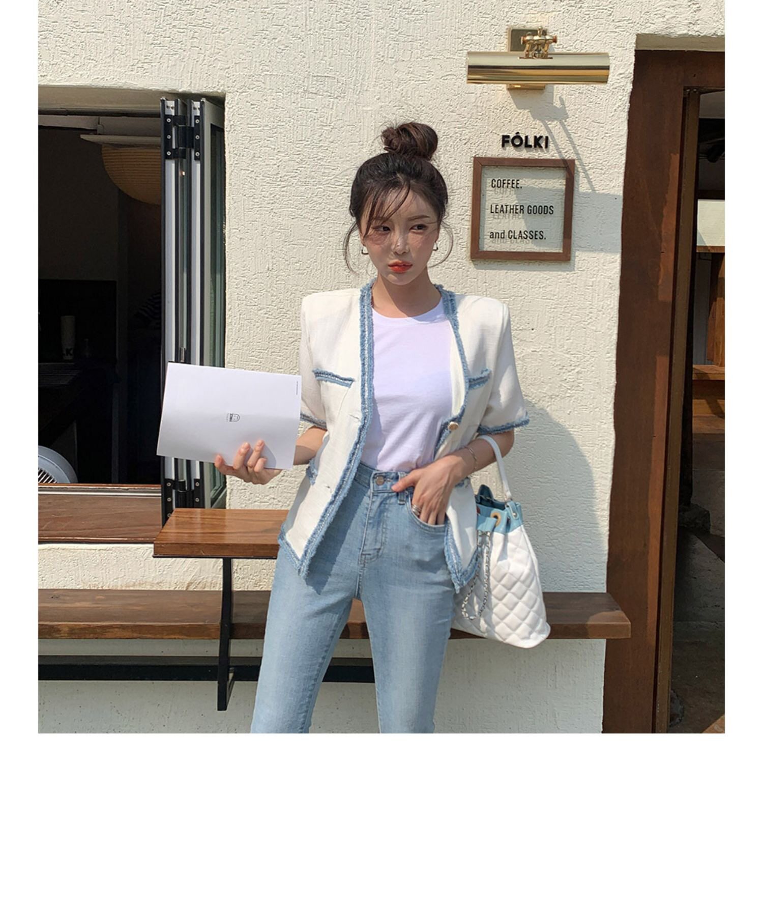 浅蓝色直筒牛仔裤女夏2022年夏季薄款新款女士小个子八分九分裤子详情9