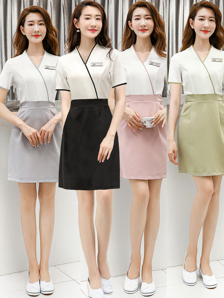 Beautician overalls women's new high-end temperament skin management Foot bath health beauty salon spa summer tooling