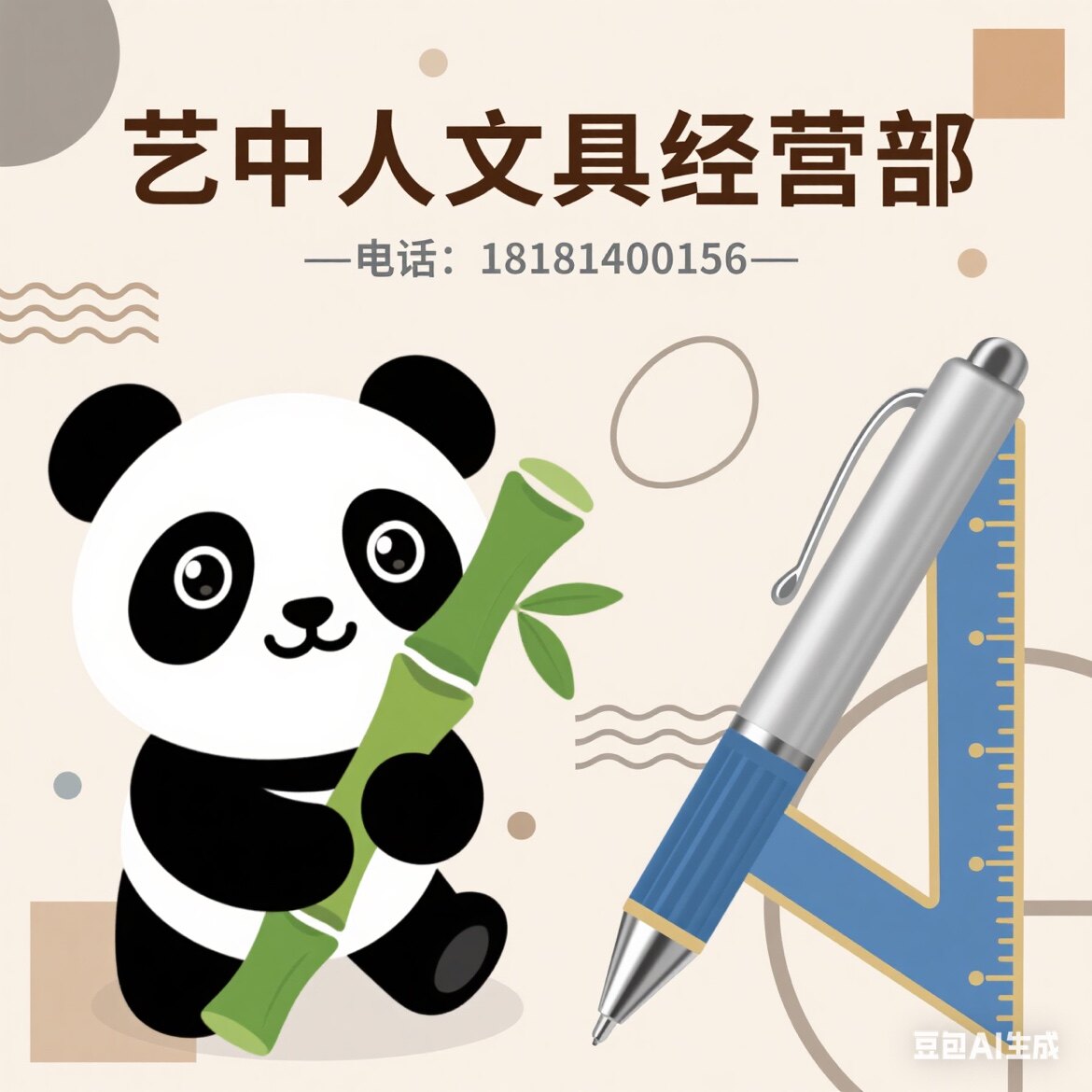 成都艺中人文具店的LOGO