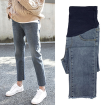 Pregnant women pants autumn wear thin small straight tube pregnant women jeans ankle-length pants spring and autumn pregnant women pants tide mother