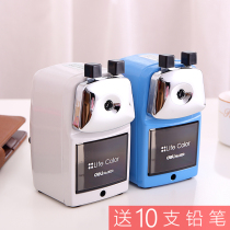Deli metal pencil sharpener Large hand-turned pen machine for primary school students Rotary car twisted pencil sharpener Pen sharpener Pencil sharpener Childrens automatic pen sharpener pen sharpener School supplies stationery