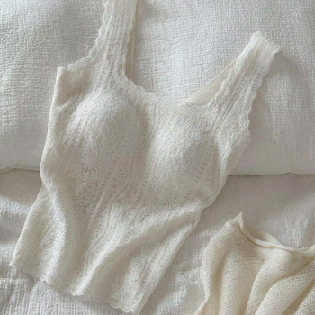 Spring and autumn bi equipment ~ french lace square collar brushed suspenders beautiful back women's bottoming shirt vest underwear with built-in chest pad