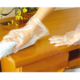 Disposable hygienic gloves PE film gloves are available in kitchen, catering and beauty, in color bags