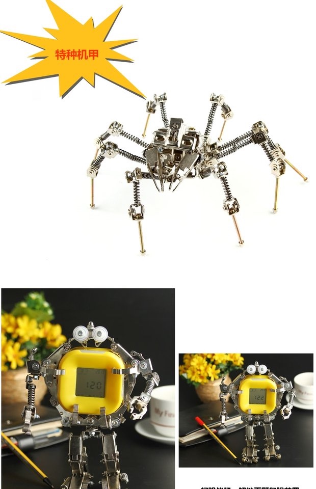 Tất cả kim loại DIY lắp ráp mô hình bàn tay robot đồ chơi nhện lớn góa phụ đen bộ sưu tập anime để gửi chàng trai - Gundam / Mech Model / Robot / Transformers phụ kiện gundam