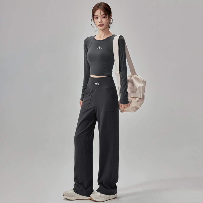 Alousiiv Autumn and Winter Yoga Clothing Sports Suit Women's Casual Loose Running Pants Training Pilates Fitness Clothing Alousiiv Autumn and Winter Yoga Clothing Sports Suit Women's Casual Loose Running Pants Training Pilates Fitness Clothing