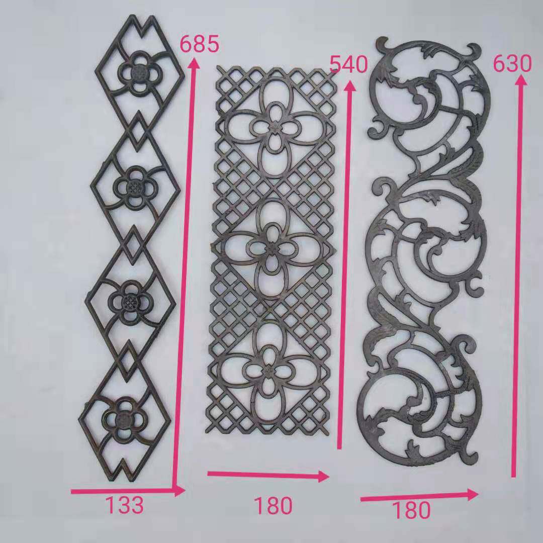 Wrought iron door accessories welding iron door accessories horse steel flower small plum blossom 1003 iron three flower guardrail accessories iron door