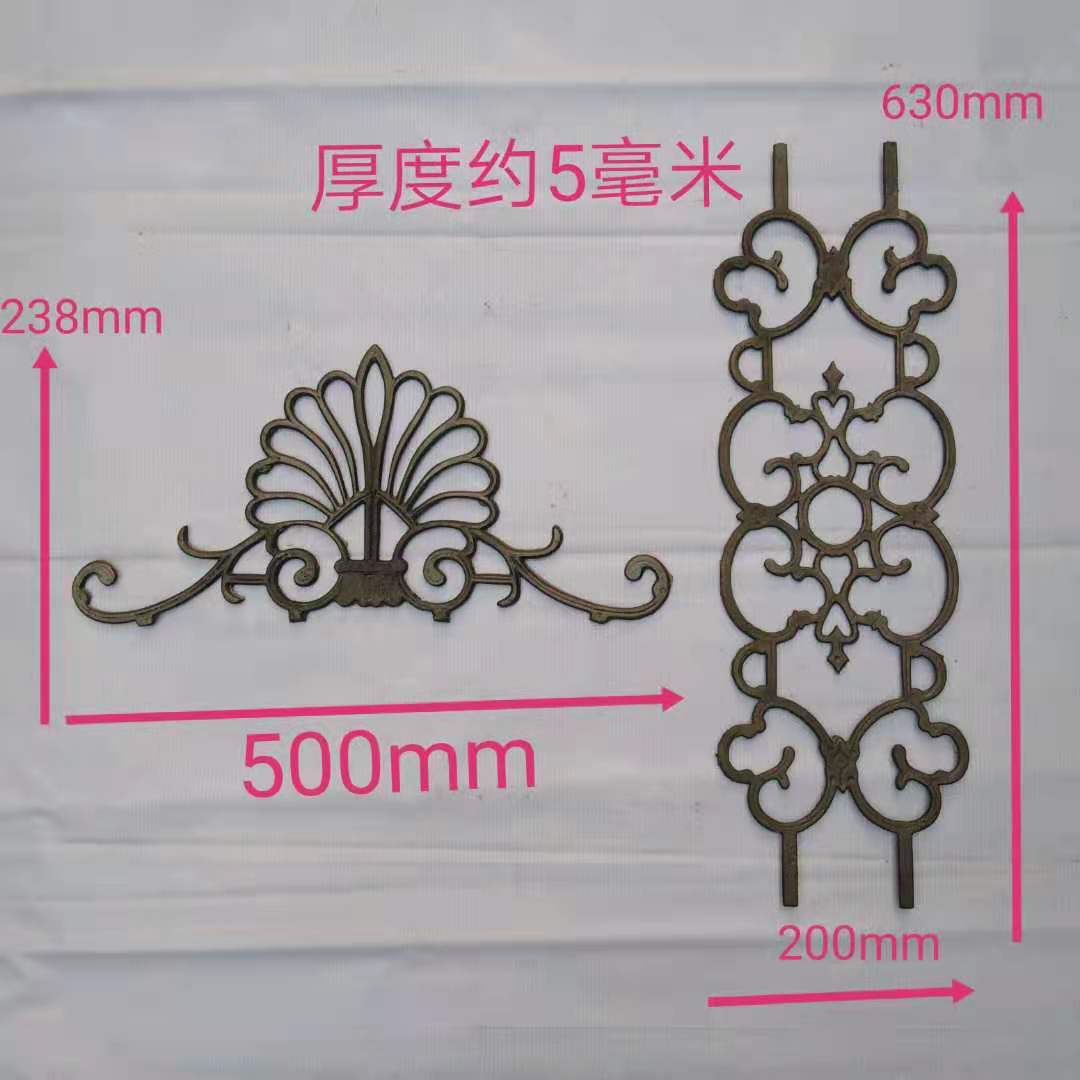 Iron Art Gate Door Head Iron Art 1007 Iron Gate Assembly Pieces Park Flowers Iron Art Figure Floral Plate Welding Flowers 