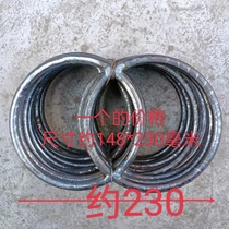 Factory direct sales iron art accessories solid gate circle flower guardrail circle solid square steel circle support customization