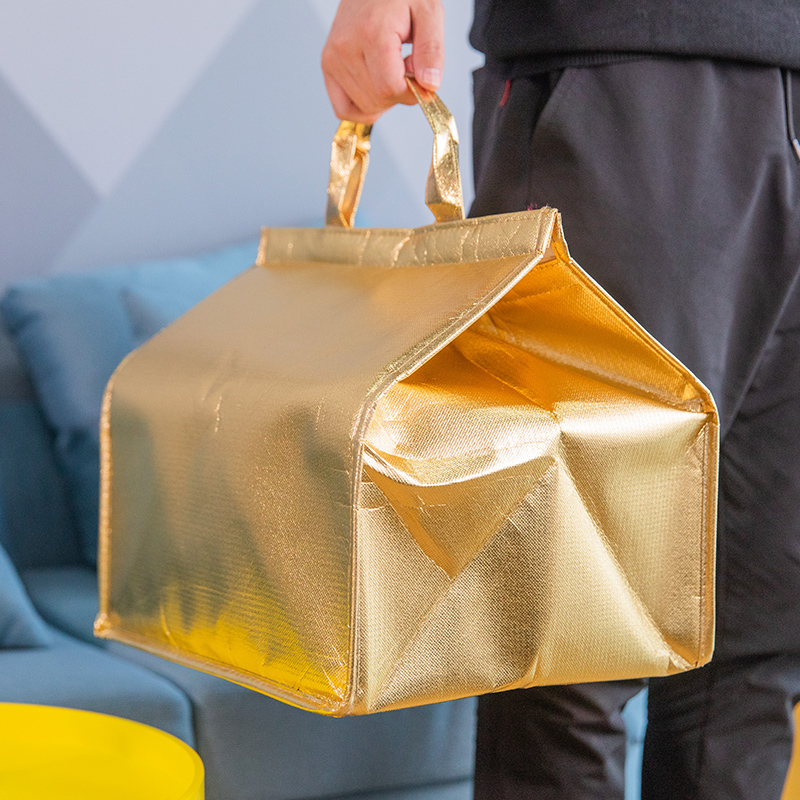 Beauty Polyester Insulation Bag cold bag Outer delivery heat insulation bag Aluminum Foil Solid Hand Thickened Cake Refrigerated Bag Plus High