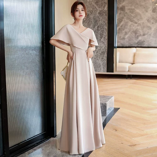 Летнее платье подружки невесты, длинная юбка, вечернее платье, изысканный стиль