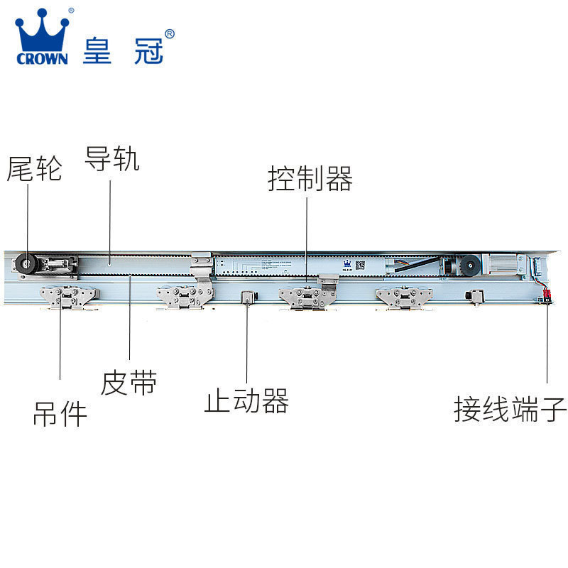Crown HG118T induction automatic door electric door opener 90 degree pan door door opener glass automatic induction door