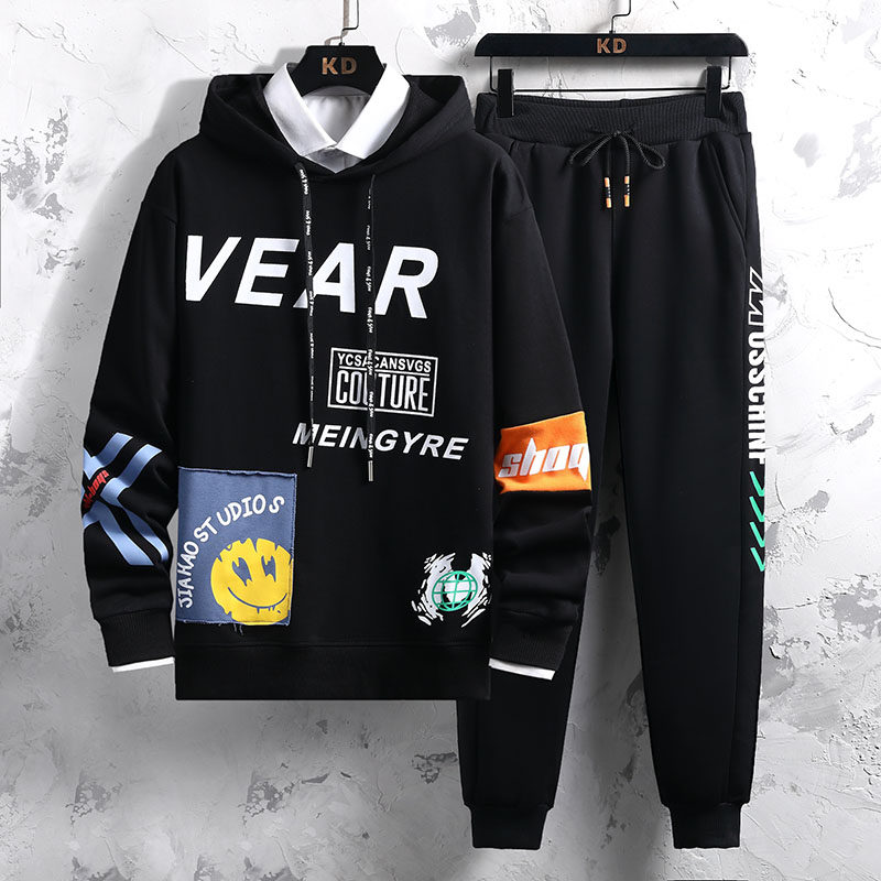 Junior high school students spring and autumn sweater 12 boys Western style all-match casual suit 13 youth spring clothes 15 years old middle-aged children