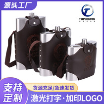 New creative stainless steel wine bottle for home and outdoor use large-capacity portable metal thickened wine bottle