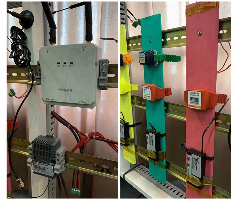 安科瑞母排带电感应ATE400无线测温传感器 断路器触头母排电缆
