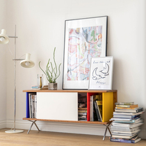 minimore) Venice low cabinet) Nordic Japanese retro solid wood living room storage cabinet bookcase display cabinet