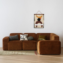 minimore )Toffee sofa) Nordic Japanese style retro light luxury simple multi-person combination fabric sofa