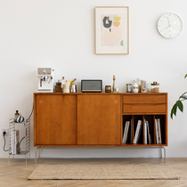 minimore) sideboard) Nordic Japanese style simple solid wood living room locker small apartment tea cabinet