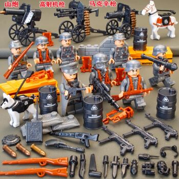 World War Ii German Military Figures, Soldiers, Eighth Route Army Mini-Figures, Assembled Educational Toys for Boys and Children
