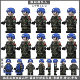 Suitable for Lego Building Blocks, Police Swat Figures, Special Forces Mini-Figures, Police Four-Sided Printed Figures, Assembly Toys