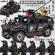 Suitable for Lego Military Building Blocks, Swat Mini-Figures, Armored Vehicles, Educational Assembly Toys for Boys Aged 8-12