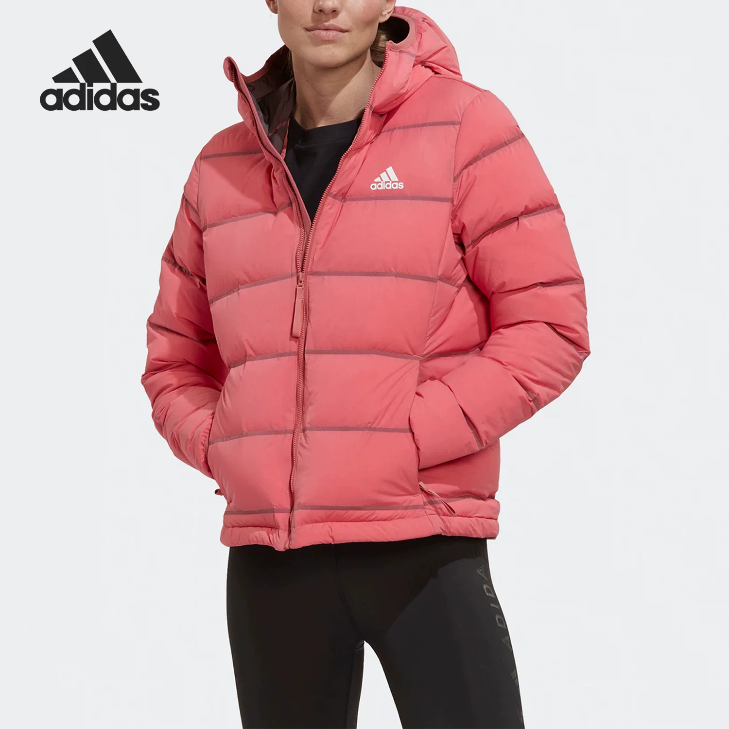 Женская пуховая куртка Adidas с подлинной спортивной отделкой по сниженной цене HG8715 [Новый азиатский код]