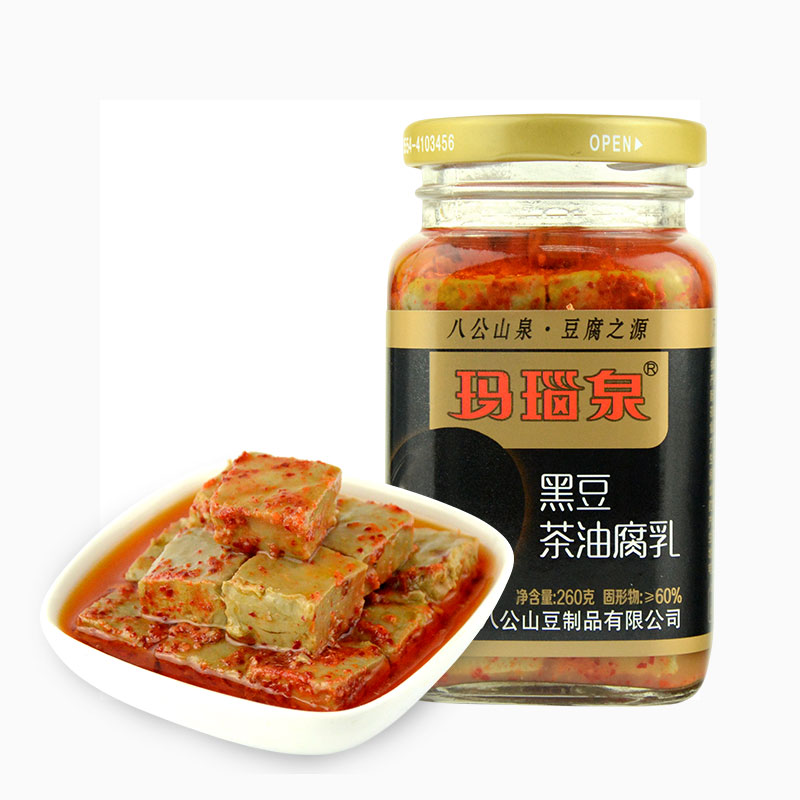 Agate spring tofu milk Black bean tea oil bean curd soup under meals bibimbap sauce Agate Spring Ba Gongshan specialty 260g