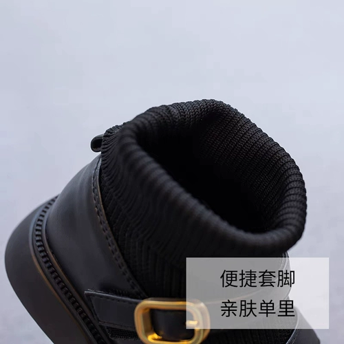 Ботинки, осенние носки, детские зимние короткие сапоги в английском стиле, в западном стиле, в британском стиле, мягкая подошва