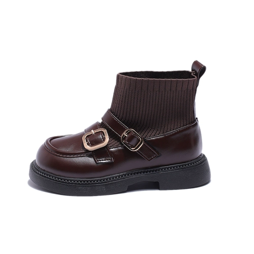 Ботинки, осенние носки, детские зимние короткие сапоги в английском стиле, в западном стиле, в британском стиле, мягкая подошва