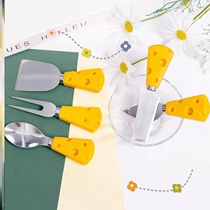 Outdoor cutlery portable suit Cheese cute and small Fruit Knife Fork Spoon Western Meal Stainless Steel Cream Knife Fork