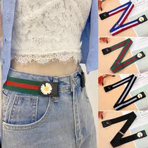 Ladys belt 2022 New fashion mens wave design feeling small and durable elastic band No-mark jeans leather strap
