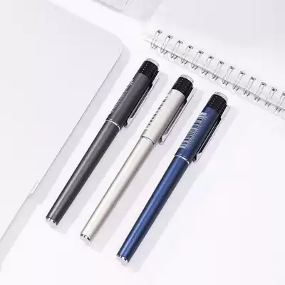 Del S19 large capacity gel pen 0 5mm bullet sign pen student stationery pen black writing smooth large capacity pen gel pen