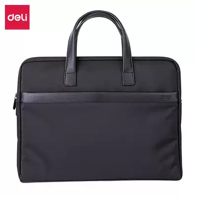 Deli briefcase 63751 Portable briefcase Portable zipper file bag File bag Large capacity business bag Office storage bag Storage bag Handbag
