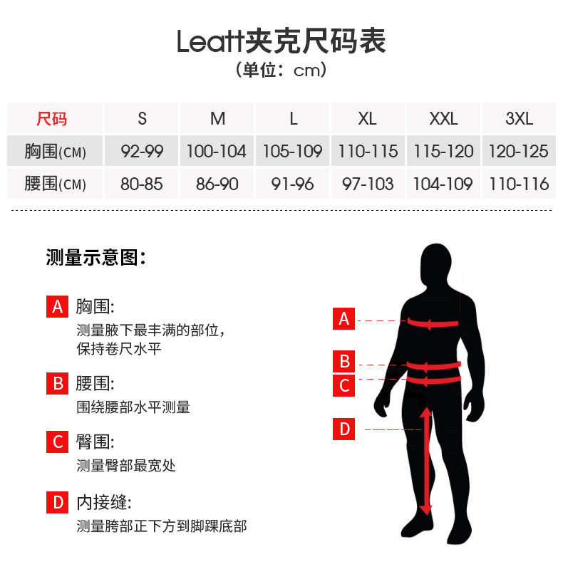 Таблица размеров куртки Leatt.jpg